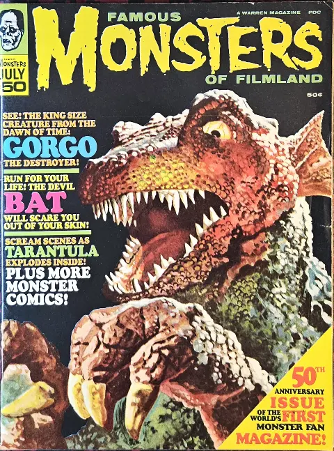Famous Monsters of Filmland #50 cover painting of Gorgo by Basil Gogos