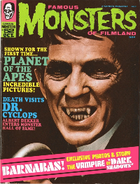 Famous Monsters of Filmland #52 cover photo of Jonathan Frid as Barnabas Collins from DARK SHADOWS