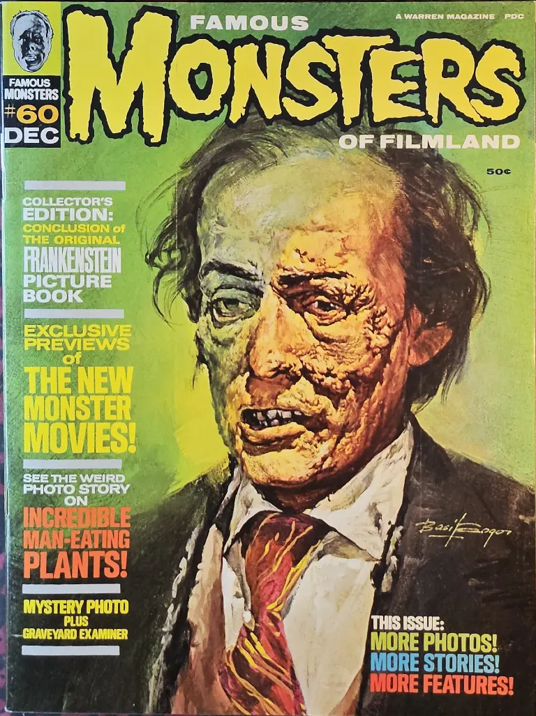 Famous Monsters of Filmland #60 cover painting of Dorian Gray by Basil Gogos