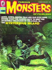 Famous Monsters of Filmland #68 cover painting from MYSTERIOUS ISLAND by Vic Prezio
