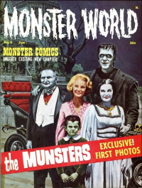 Famous Monsters of Filmland #71 / Monster World #2 cover painting of THE MUNSTERS by unknown artist