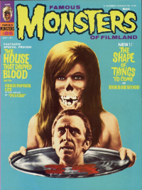 Famous Monsters of Filmland #86 September 1971 cover uncredited ad art from The House That Dripped Blood featuring horror themes