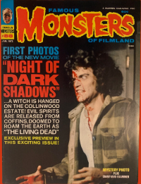 Famous Monsters of Filmland #88 January 1972 cover photo from Night of Dark Shadows featuring horror themes